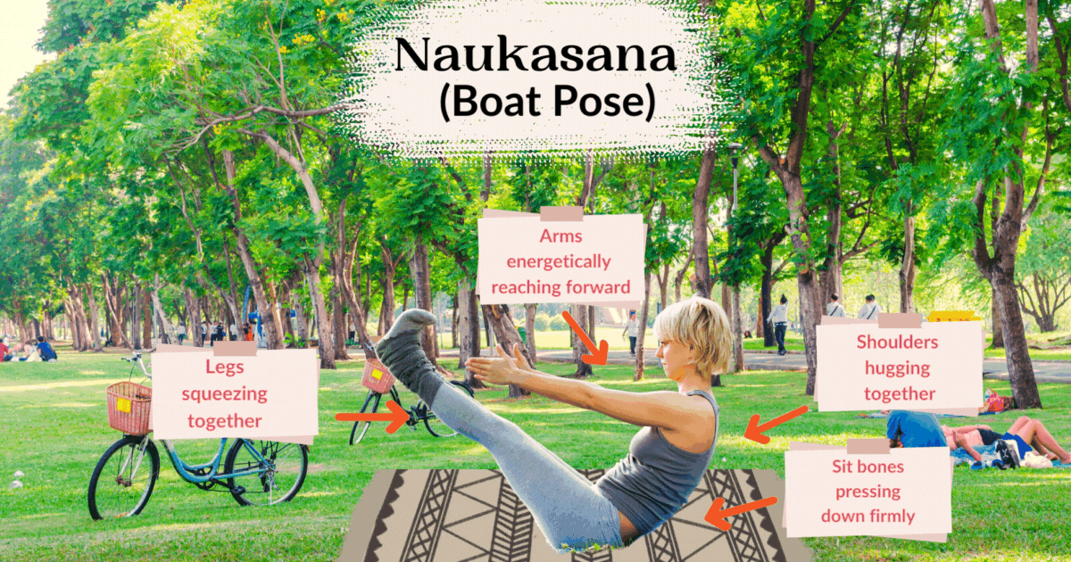 naukasana or boat pose